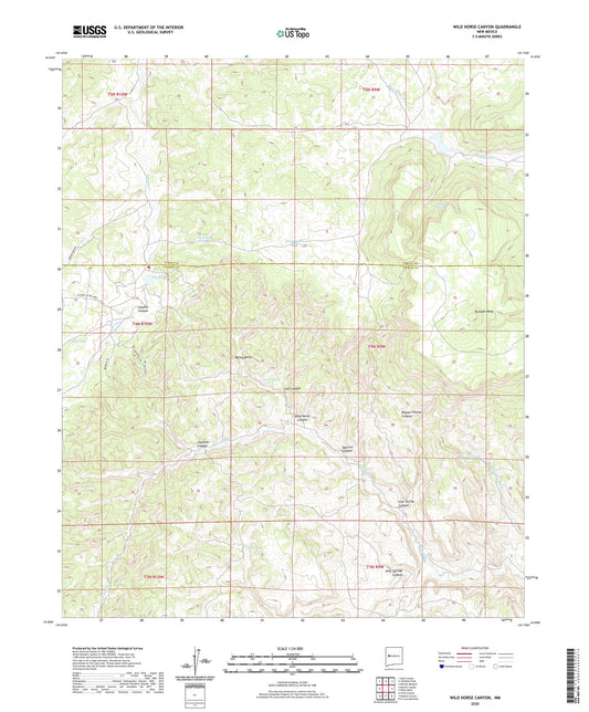 Wild Horse Canyon New Mexico US Topo Map Image