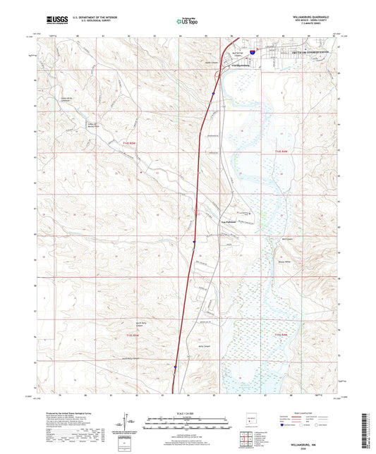 Williamsburg New Mexico US Topo Map Image