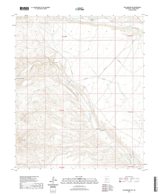 Williamsburg NW New Mexico US Topo Map Image