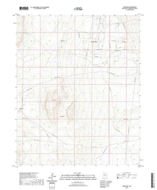 Wind Mesa New Mexico US Topo Map Image