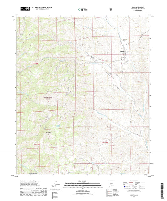 Winston New Mexico US Topo Map Image