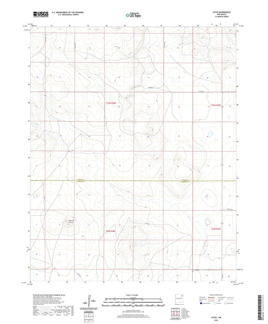 Yates New Mexico US Topo Map Image