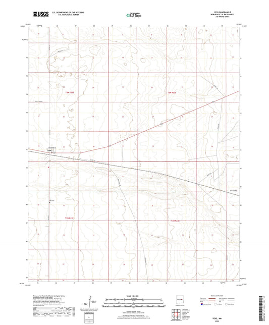 Yeso New Mexico US Topo Map Image