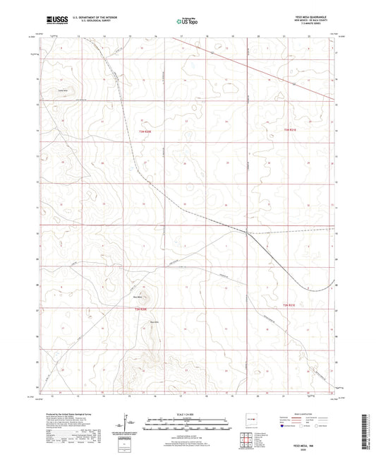 Yeso Mesa New Mexico US Topo Map Image