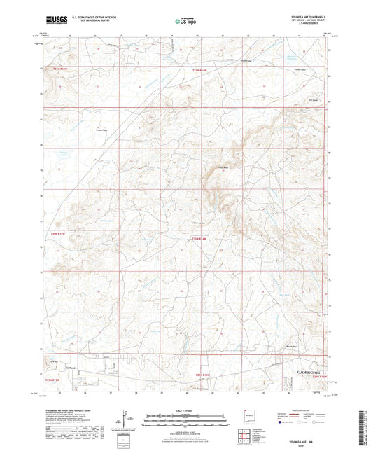 Youngs Lake New Mexico US Topo Map Image