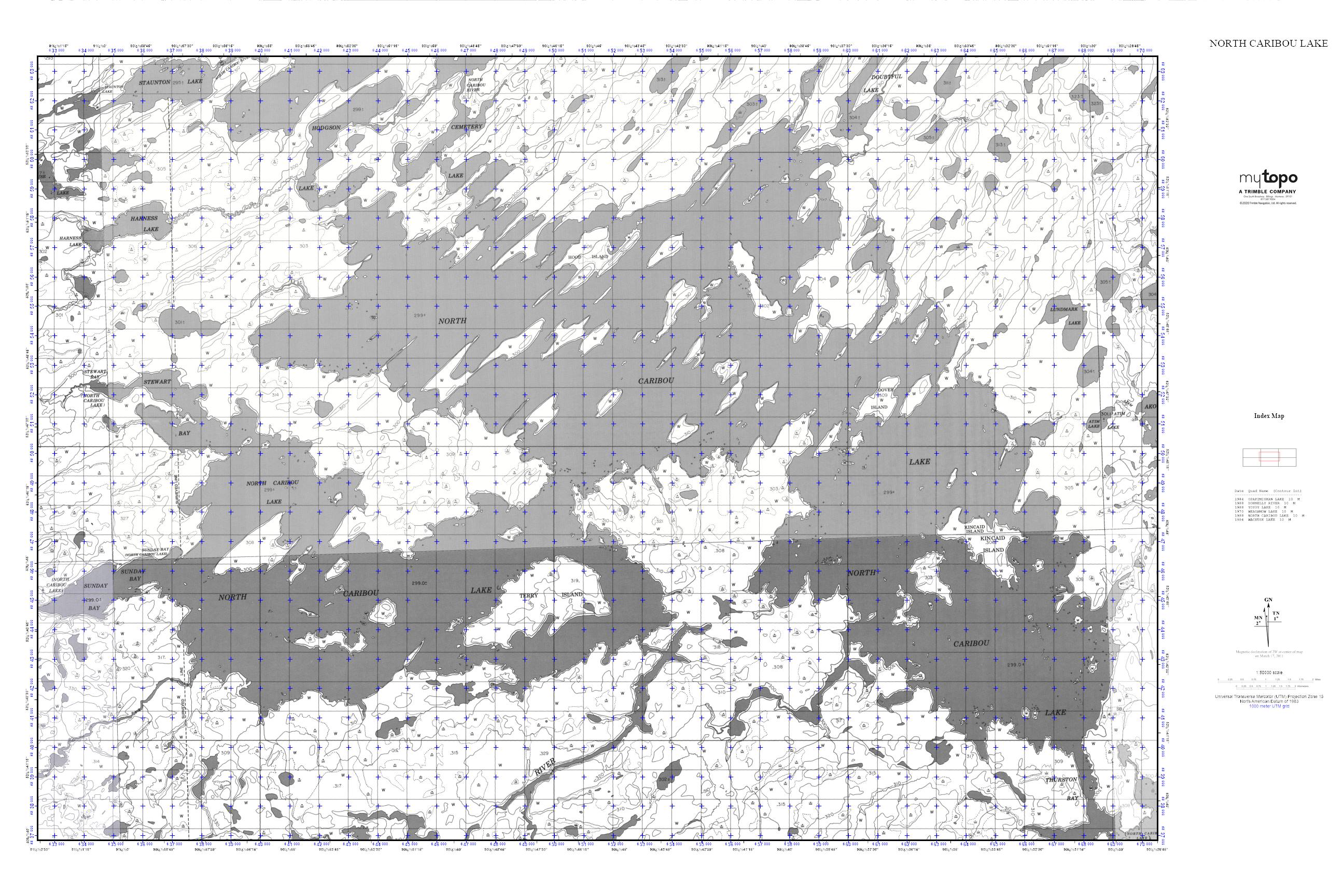 Bristol Board Great Lakes States - NORTH CARIBOU LAKE ON 