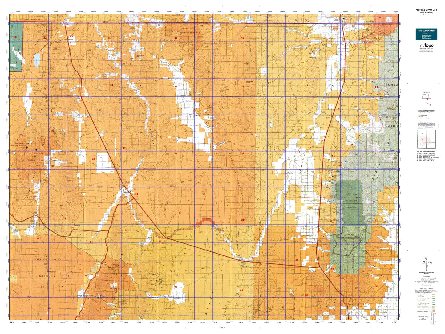 Nevada GMU 031 Map Image