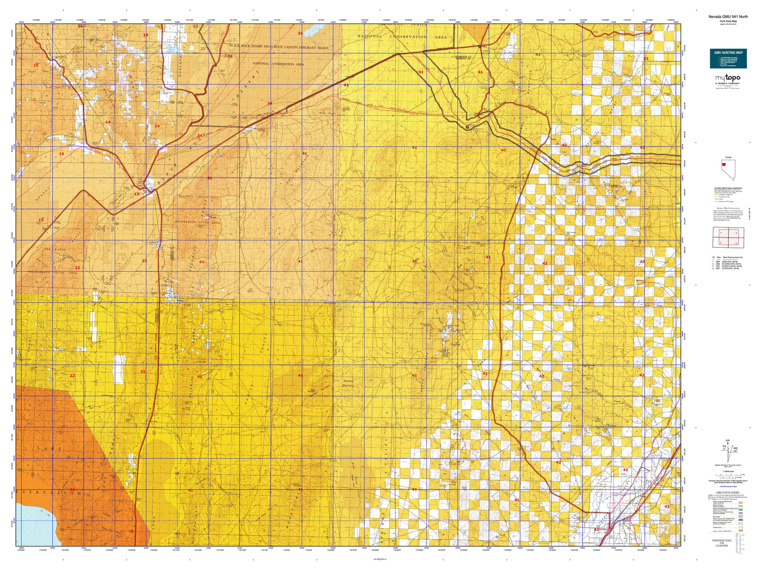 Nevada GMU 041 North Map Image