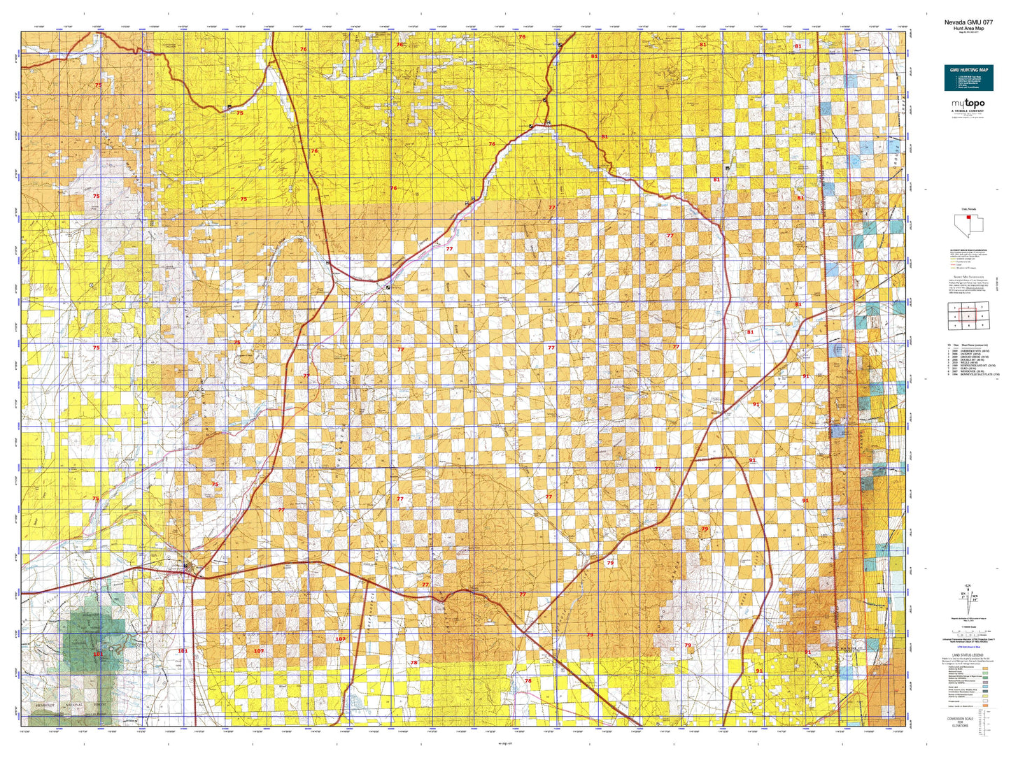 Nevada GMU 077 Map Image