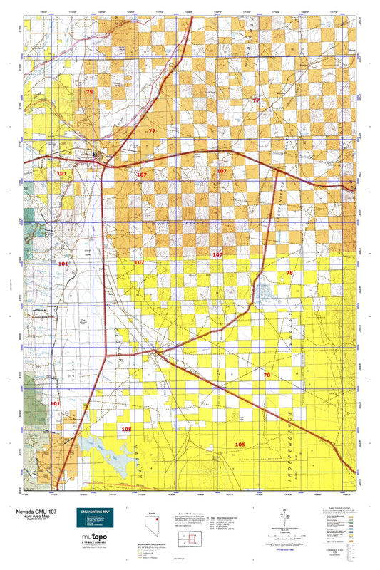 Nevada GMU 107 Map Image