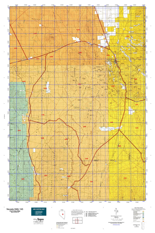 Nevada GMU 145 Map Image