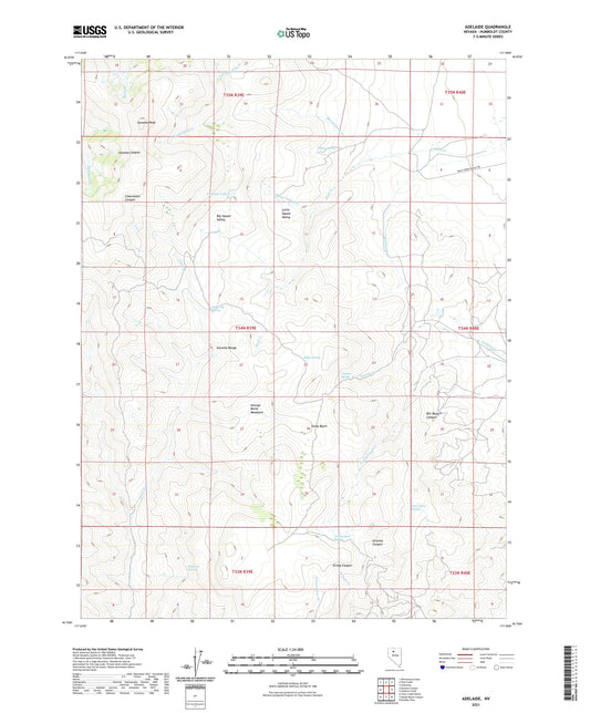 Adelaide Nevada US Topo Map Image