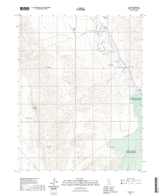 Alamo Nevada US Topo Map Image