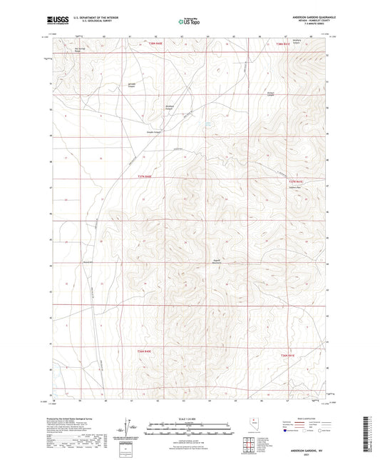 Anderson Gardens Nevada US Topo Map Image