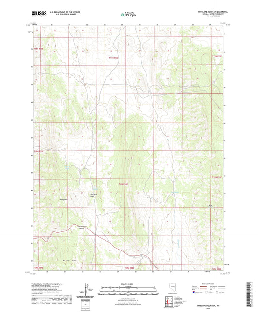 Antelope Mountain Nevada US Topo Map Image