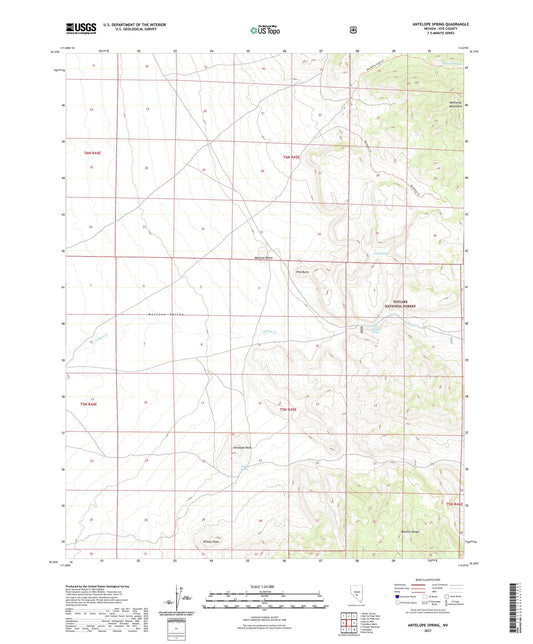 Antelope Spring Nevada US Topo Map Image