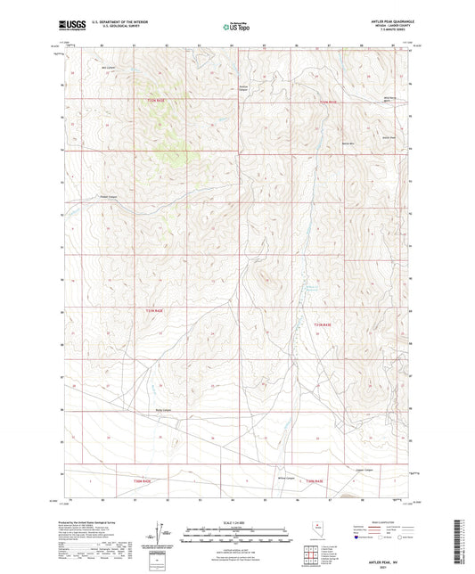 Antler Peak Nevada US Topo Map Image