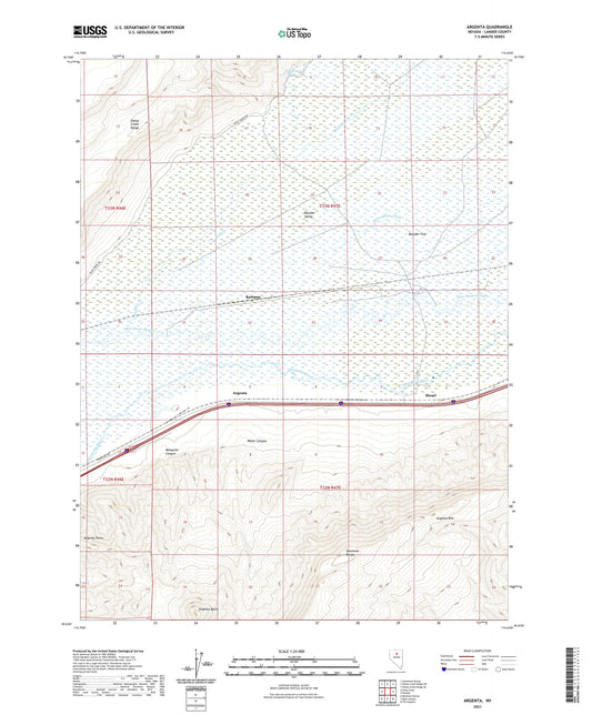 Argenta Nevada US Topo Map Image