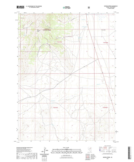Arizona Spring Nevada US Topo Map Image