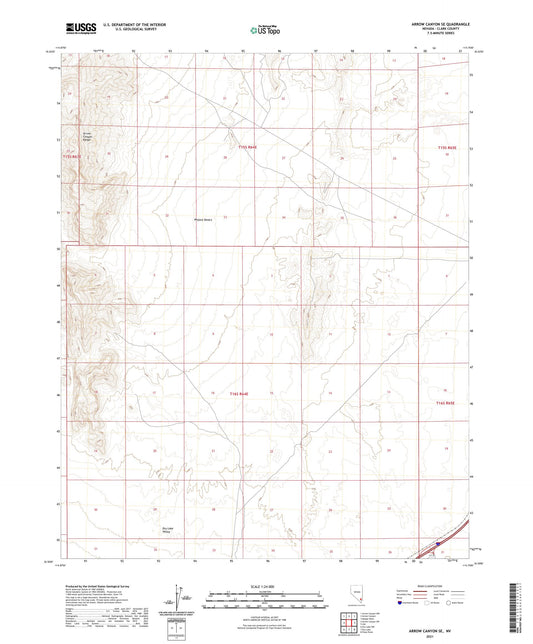 Arrow Canyon SE Nevada US Topo Map Image