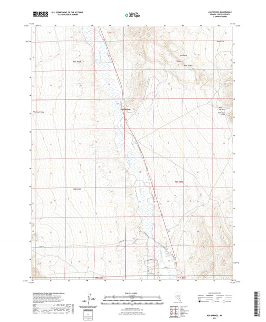 Ash Springs Nevada US Topo Map Image
