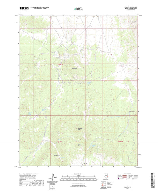 Atlanta Nevada US Topo Map Image