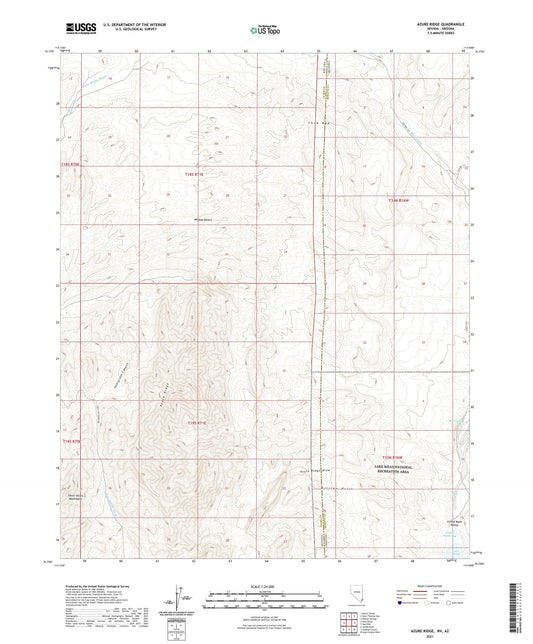 Azure Ridge Nevada US Topo Map Image