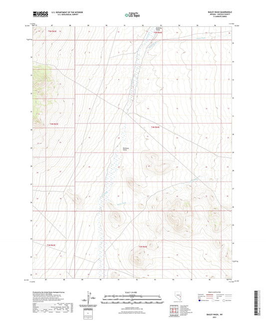 Bailey Wash Nevada US Topo Map Image