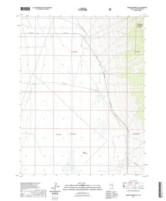Baking Powder Flat Nevada US Topo Map Image