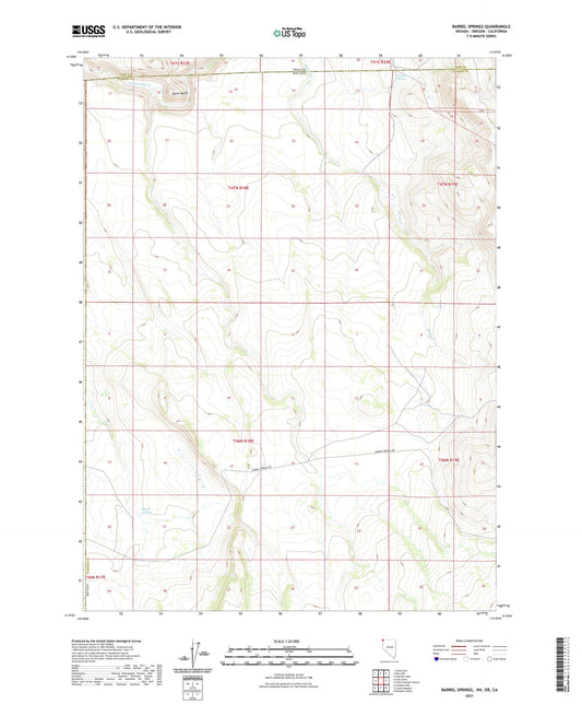 Barrel Springs Nevada US Topo Map Image