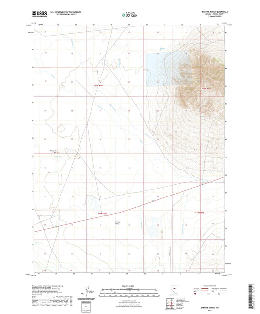 Bartine Ranch Nevada US Topo Map Image