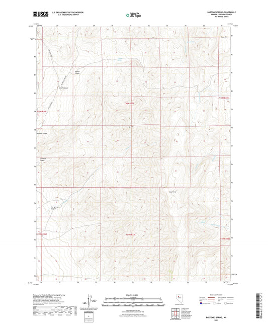 Bartomes Spring Nevada US Topo Map Image
