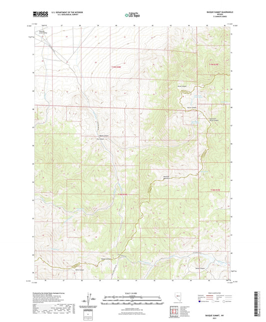 Basque Summit Nevada US Topo Map Image