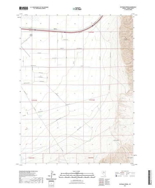 Bateman Spring Nevada US Topo Map Image