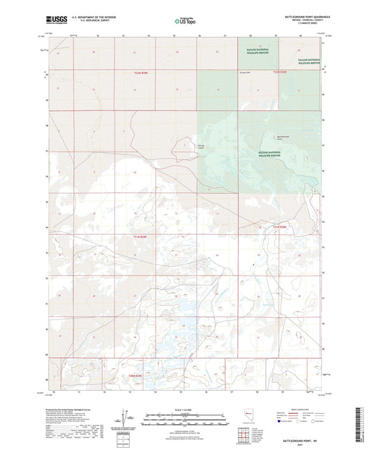 Battleground Point Nevada US Topo Map Image