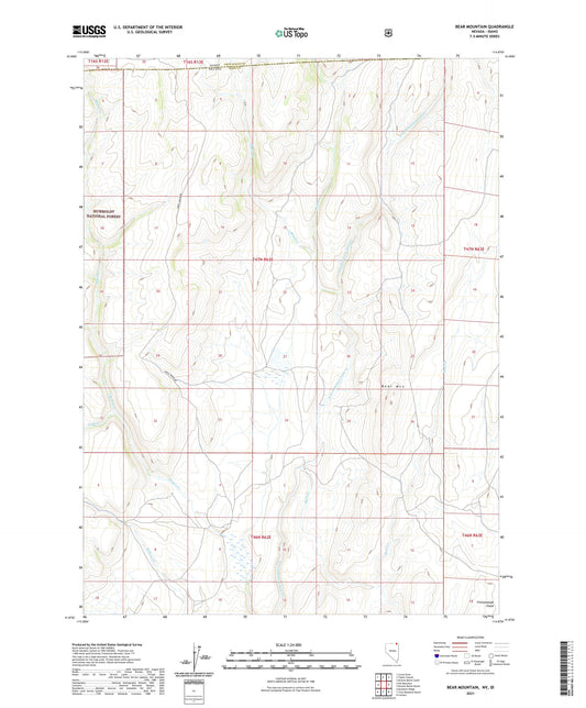 Bear Mountain Nevada US Topo Map Image