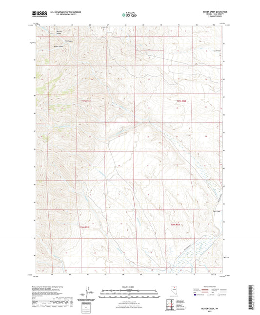 Beaver Creek Nevada US Topo Map Image