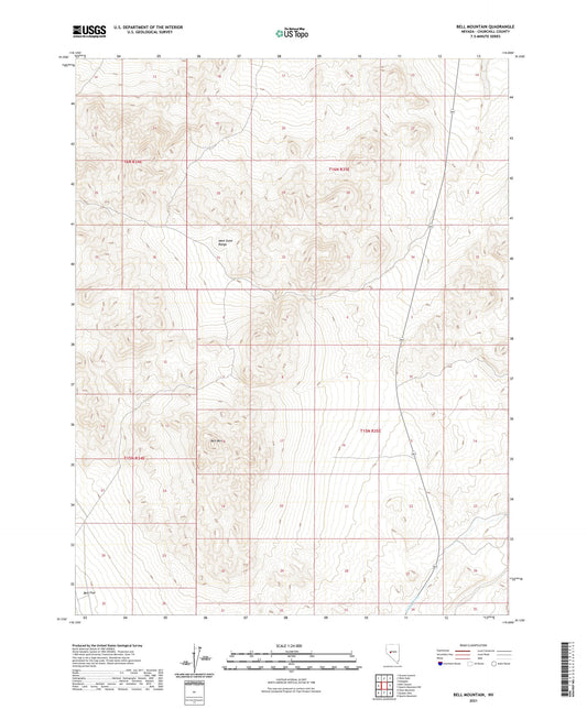 Bell Mountain Nevada US Topo Map Image