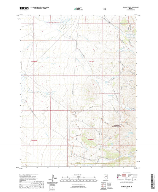 Belmont Creek Nevada US Topo Map Image