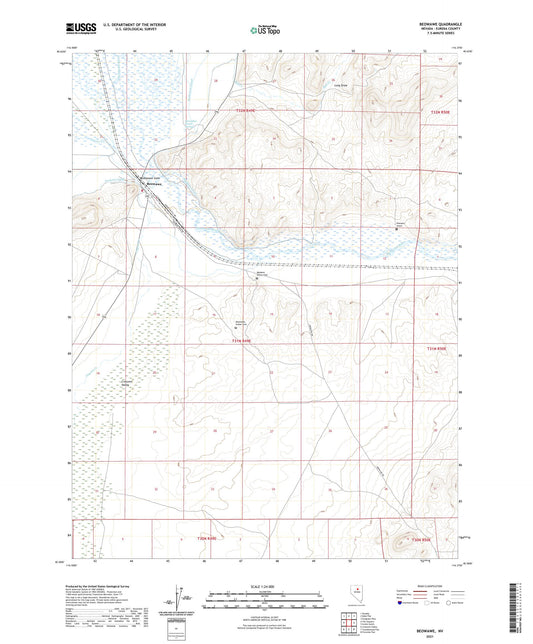 Beowawe Nevada US Topo Map Image