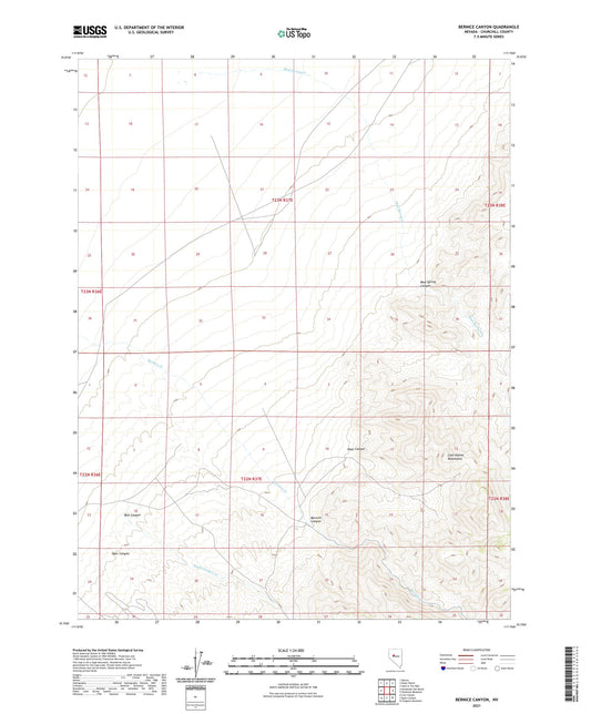 Bernice Canyon Nevada US Topo Map Image
