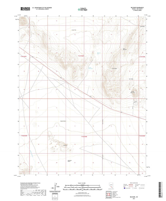 Big Dune Nevada US Topo Map Image