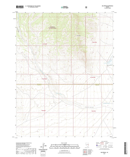 Big Springs Nevada US Topo Map Image