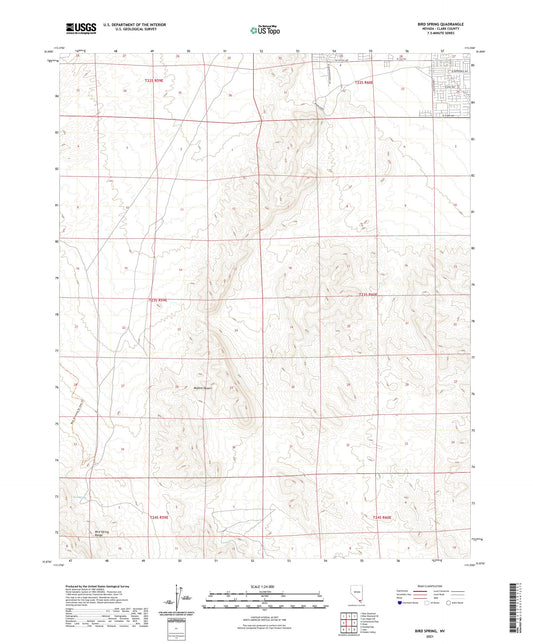 Bird Spring Nevada US Topo Map Image