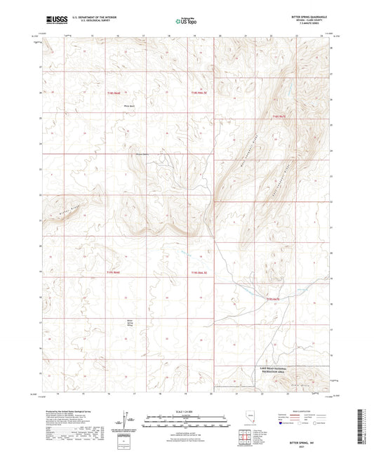 Bitter Spring Nevada US Topo Map Image