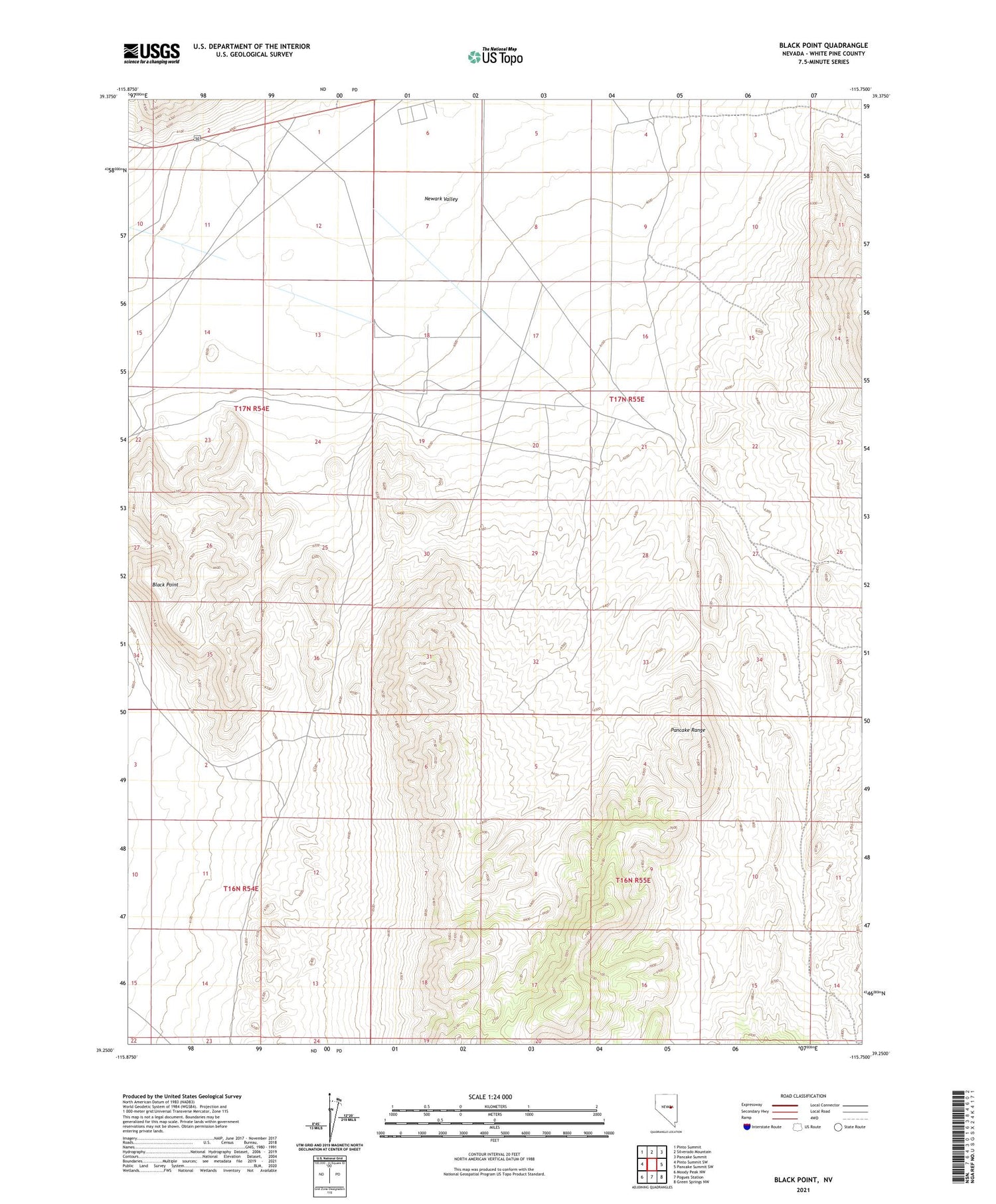 Black Point Nevada US Topo Map Image
