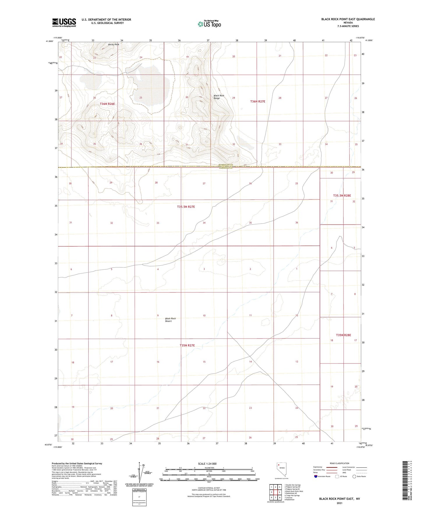 Black Rock Point East Nevada US Topo Map Image