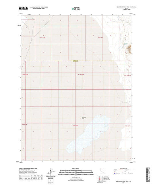 Black Rock Point West Nevada US Topo Map Image