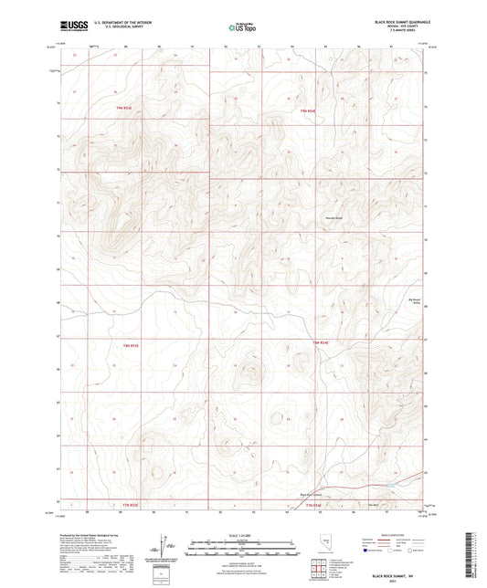 Black Rock Summit Nevada US Topo Map Image