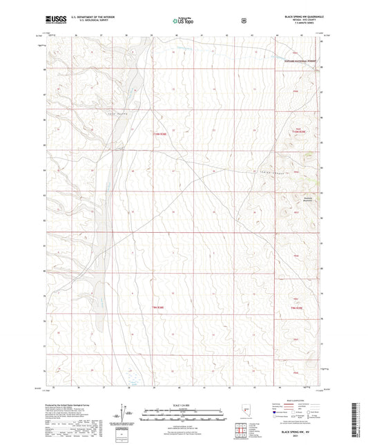 Black Spring NW Nevada US Topo Map Image